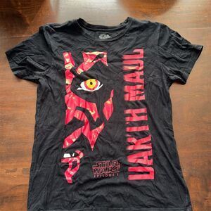 Star Wars Darth Maul Men's Black Graphic T-Shirt Size M Vintage Sith Lord